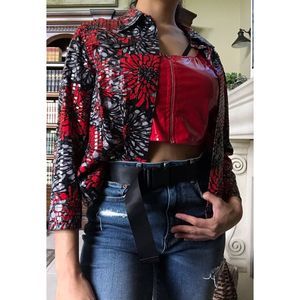 Spicy Red And Black Jacket/Blazer